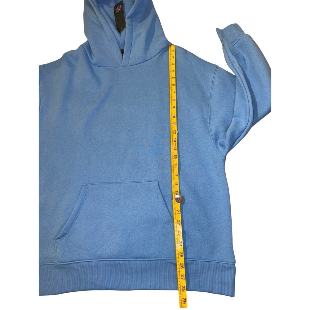 Wild Fable Hoodie Large Coastal Surf Boho Graphic Pullover NWT Sunset Top Blue - Picture 9 of 9